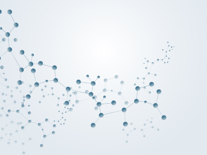 Abstract molecular structure representing skin rejuvenation and anti-aging science