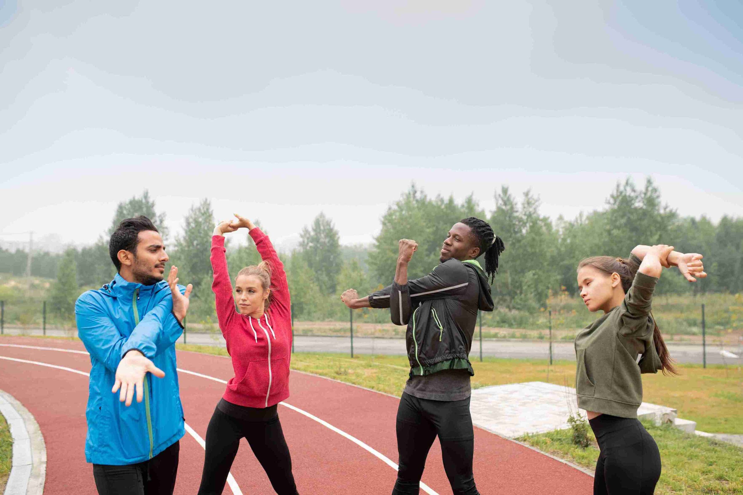 young people running and exercising