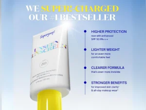 Supergoop! sunscreen benefits with improved protection and clarity