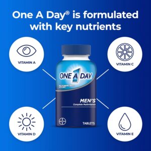 One A Day Men’s Multivitamin Bottle and Key Ingredients