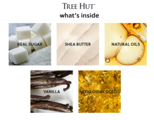 Tree Hut Vanilla Shea Sugar Scrub key ingridients