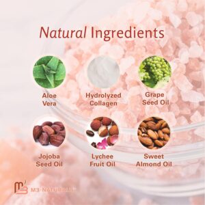 M3 Naturals Himalayan Salt Scrub and its natural ingredients