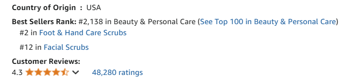 M3 Naturals Himalayan Salt Scrub additional information from amazon