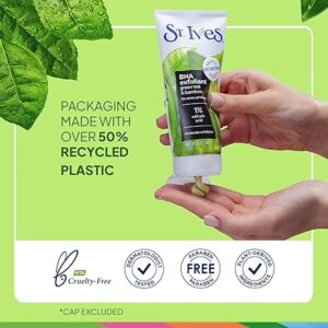 St Ives Face Scrub information and promotion about made from good ingredients and packaging