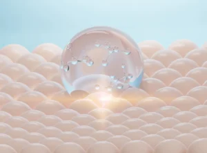 image of a collagen being absorb in the skin