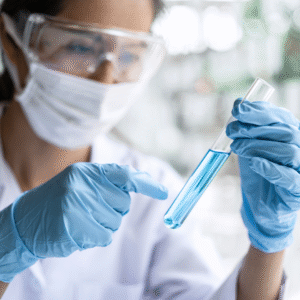 a scientist testing and researching in a lab